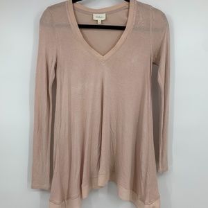 Anthropologie Deletta XS blouse knit vneck stretch